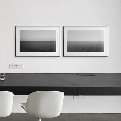 杉本司海景装黑白博艺术摄装饰画照片墙软20230222背影景墙挂画客