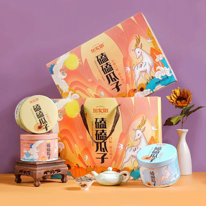 加农炮磕磕瓜子218g/罐原味豪华礼盒装独立小罐内蒙古特产葵花子