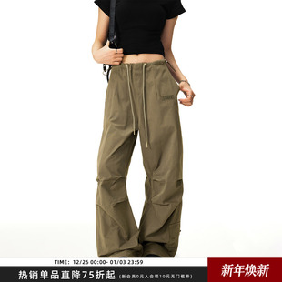透气街头双褶休闲裤 新款 工装 伞兵裤 夏季 裤 男女潮 Achock官方店