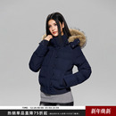 棉衣 菲欧娜fiona保暖连帽棉服收腰显瘦毛领短款 Achock官方店