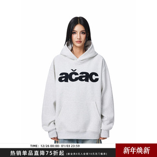 套头外套 acac系列潮牌简约贴布刺绣连帽卫衣美式 Achock官方店
