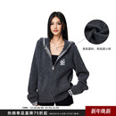 拼格情侣外套 简约连帽毛衣宽松慵懒风针织衫 Achock官方店