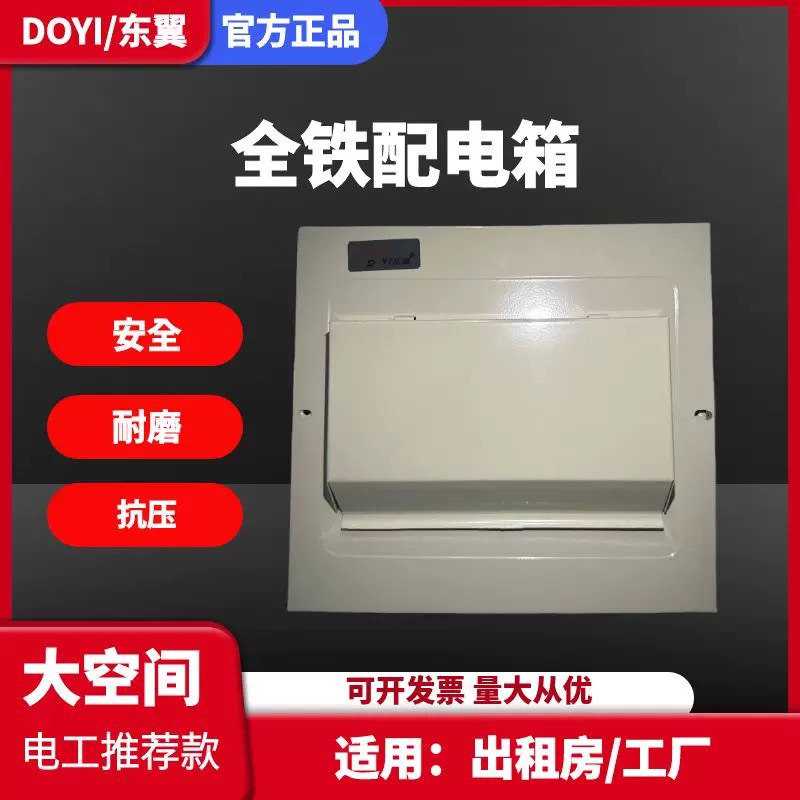 东翼铁电箱漏电开关空开盒全铁电箱空开配电箱家用总闸盒2-12位