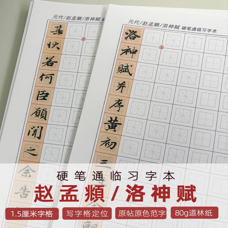赵孟頫洛神赋硬笔字帖行楷临古