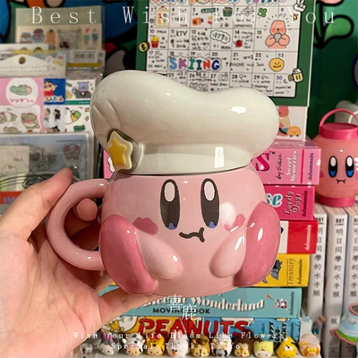 kirby陶瓷卡通是星之卡比粉红色