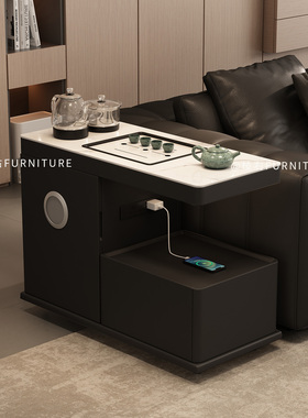 可移动茶台沙发边柜轻奢高级客厅茶水柜泡茶小推车烧水壶一体茶几