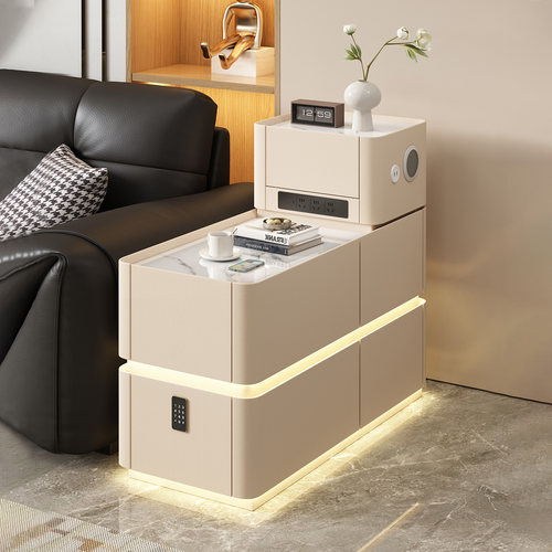 沙发侧边柜多功能角几免安装