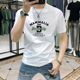 短袖 印花半袖 t恤2024夏季 男士 新款 潮流时尚 ins修身 百搭高品质圆领