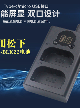适用于松下DMW-BLK22电池充电器DC-S5 S9 G9M2 S5M2 S5II S5IIX GH6 GH7 GH5M2 S5II微单数码相机充电器双充