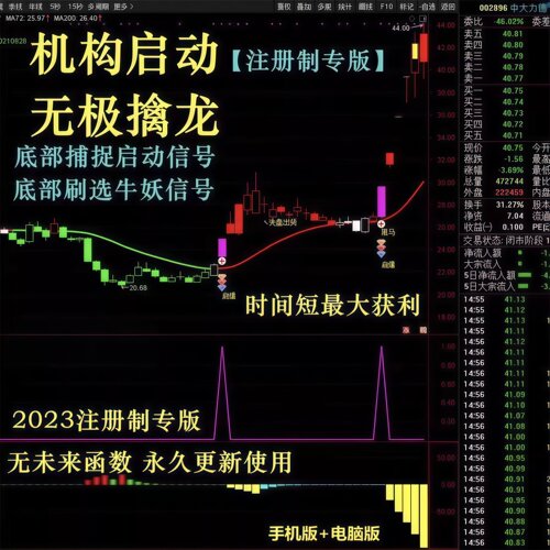 无极擒龙机构版主力尾盘源码炒股游资资金量化通达信低位启动指标