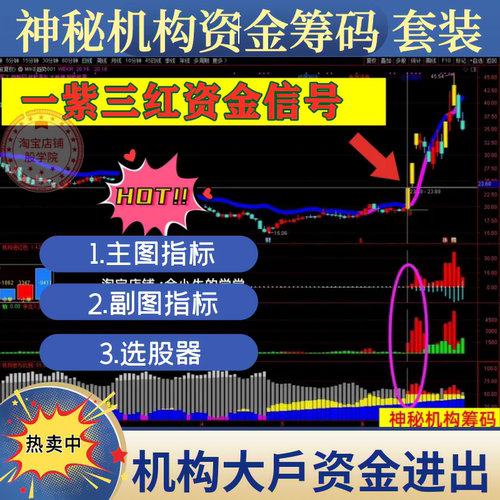 神秘机构筹码主力大户资金流入流出流向指标分析监控股票筹码监测