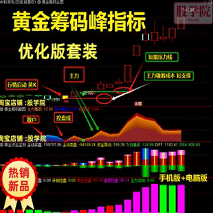 黄金筹码峰指标主力资金监控庄家控盘黄金筹码峰主图副图选股指标