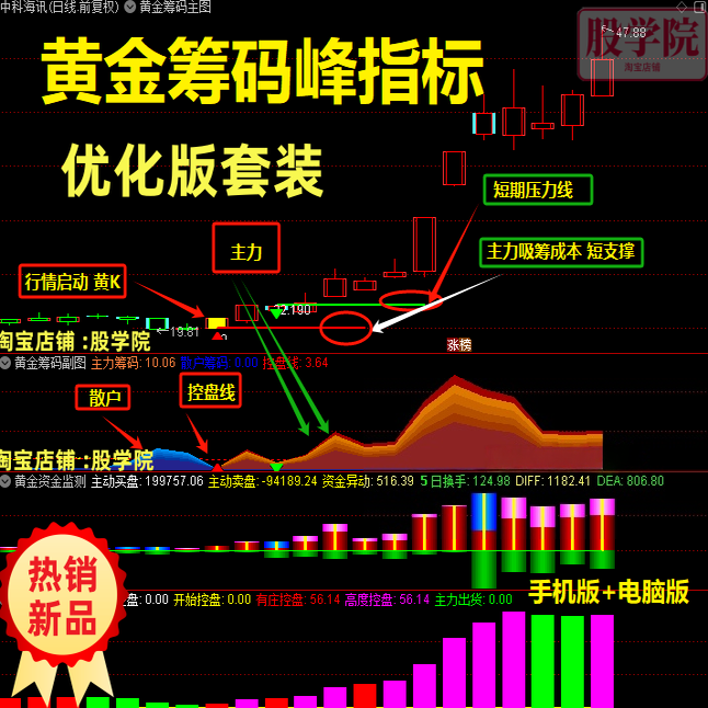 黄金筹码峰指标主力资金监控庄家控盘黄金筹码峰主图副图选股指标 - 封面