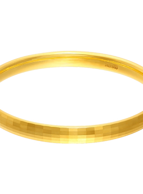 凯圣琳女款足金手镯镭射CNC工艺