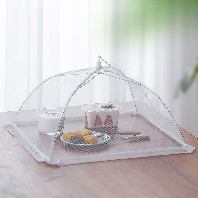 家用饭菜罩子可折叠餐桌罩食物防苍蝇菜罩盖长方形剩菜罩菜伞