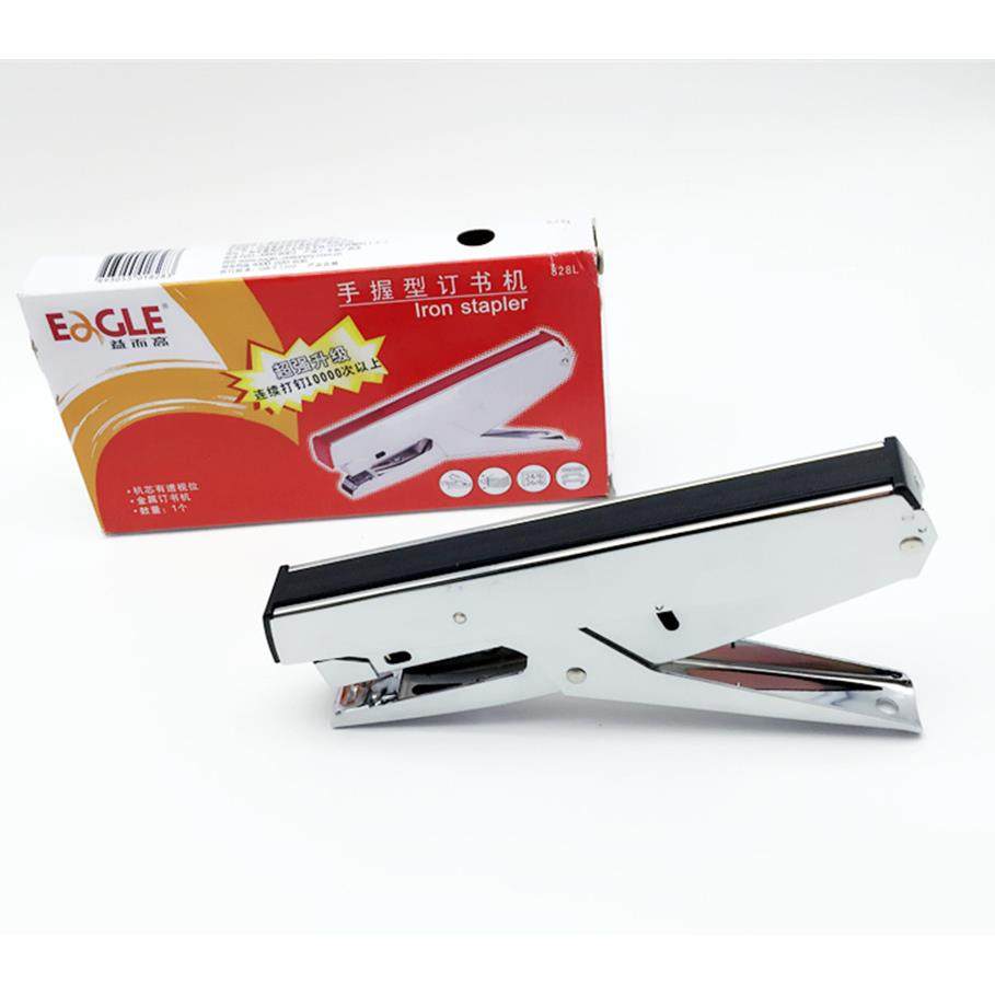 益而高828L手握订书机 不绣钢金属订书机12号标准钉手握式订书器