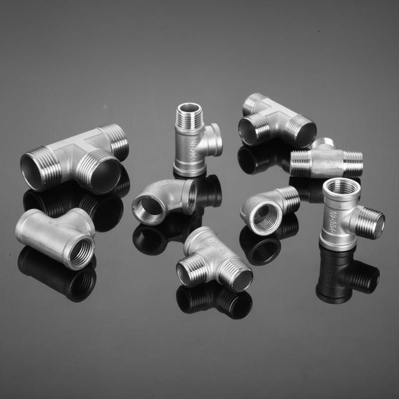 不锈钢接头内外丝三通弯头对丝直接4分自来水管螺纹外丝配件
