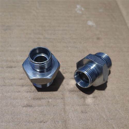外丝喇叭口G1/2ED圈-转M18*1.5H型24度锥卡套口铁材料镀白锌0418