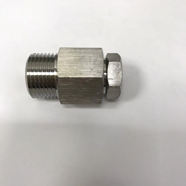 NPT1/8-G5/8 不锈钢内外丝接头 组合式 内螺纹NPT1/8 外螺纹G5/8