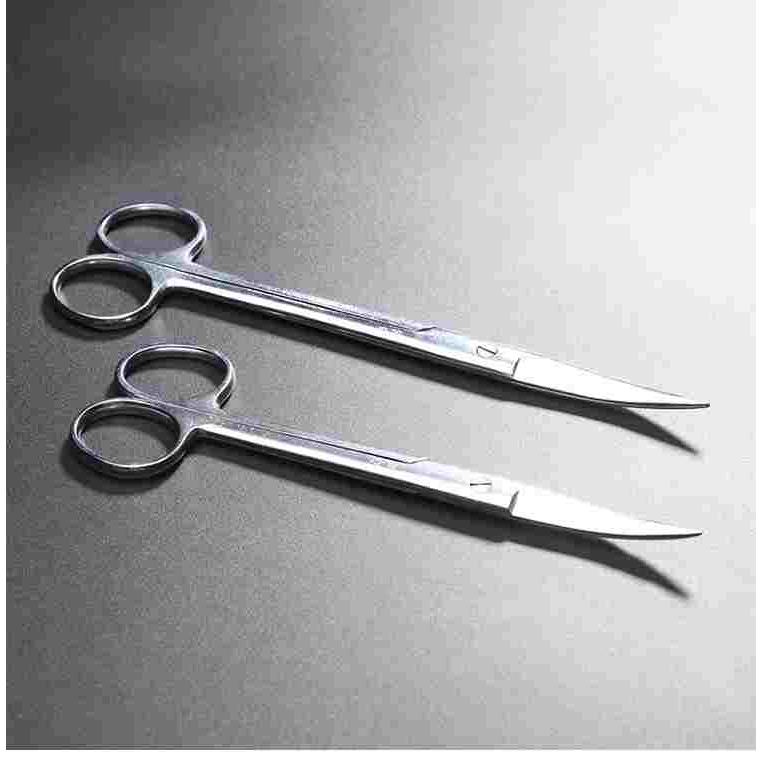 不锈钢剪刀实验室用直嘴弯头裁剪刀12.5cm/14cm/16cm/18cm/20cm