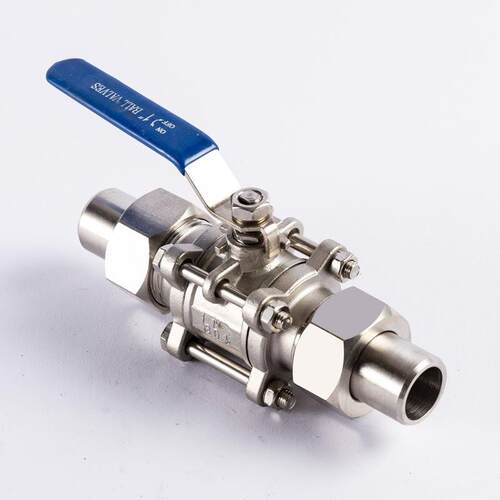 不锈钢活套式焊接球阀三片式活接卡套接管BALLVALVE