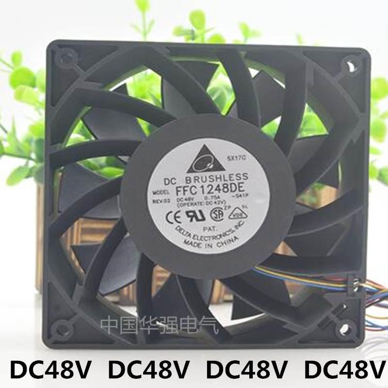 包邮12CM/厘米 12038 DC48V风扇 FFC 1248DE 0.75A大风量散热风扇
