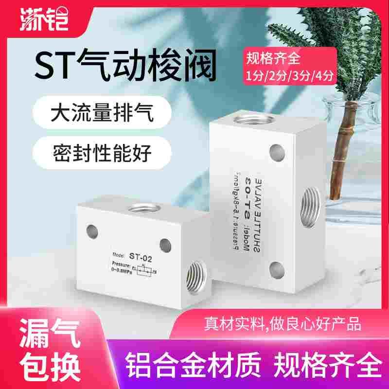 气动梭阀ST-01/02/03/04流量控制阀气阀双压阀逻辑阀门梭动阀2分
