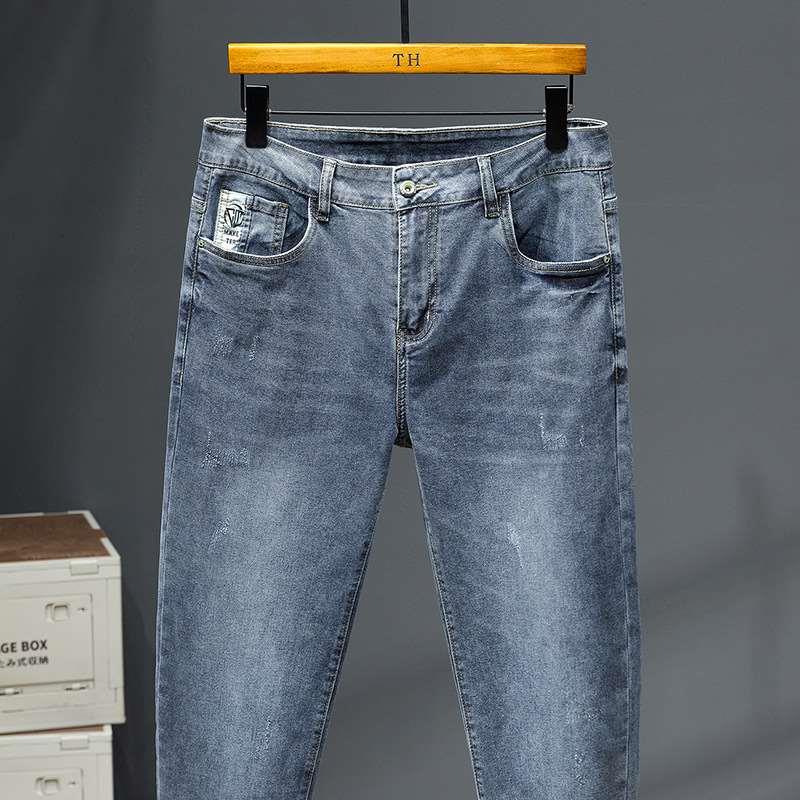 大码牛仔裤男春四季男士常规裤子潮修身百搭弹力长裤高端牛仔裤子