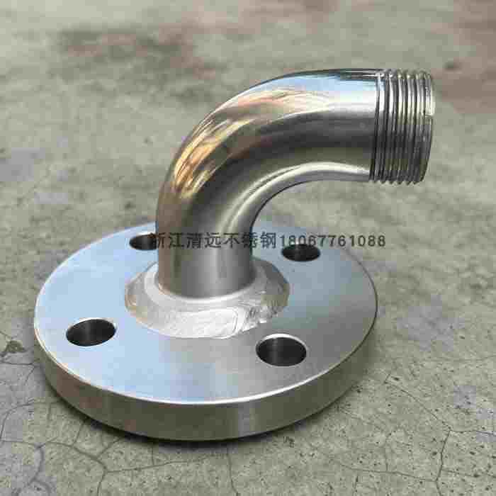 304 316L不锈钢法兰弯头外丝接头螺纹弯头法兰异径 焊接非标定做