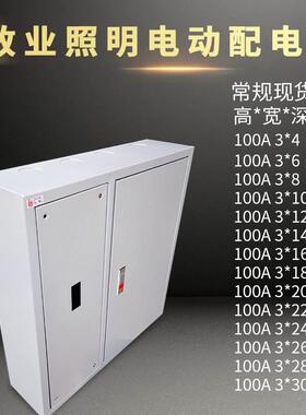 正品致业白色空气开关配电箱C45100A3*8位控制箱强电箱布线箱铁箱