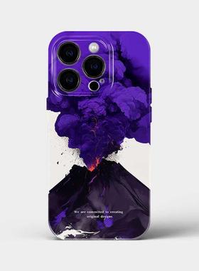 玲玲紫色火山iPhone16promax手机壳苹果15艺术14高级轻奢13菲林硬壳12适用华为pura70荣耀mate60小米vivo一加