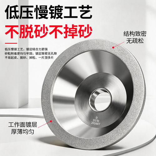 一品碗型金刚石砂轮磨刀机铣刀钨钢磨床钻石碗形合金沙轮钎焊砂轮