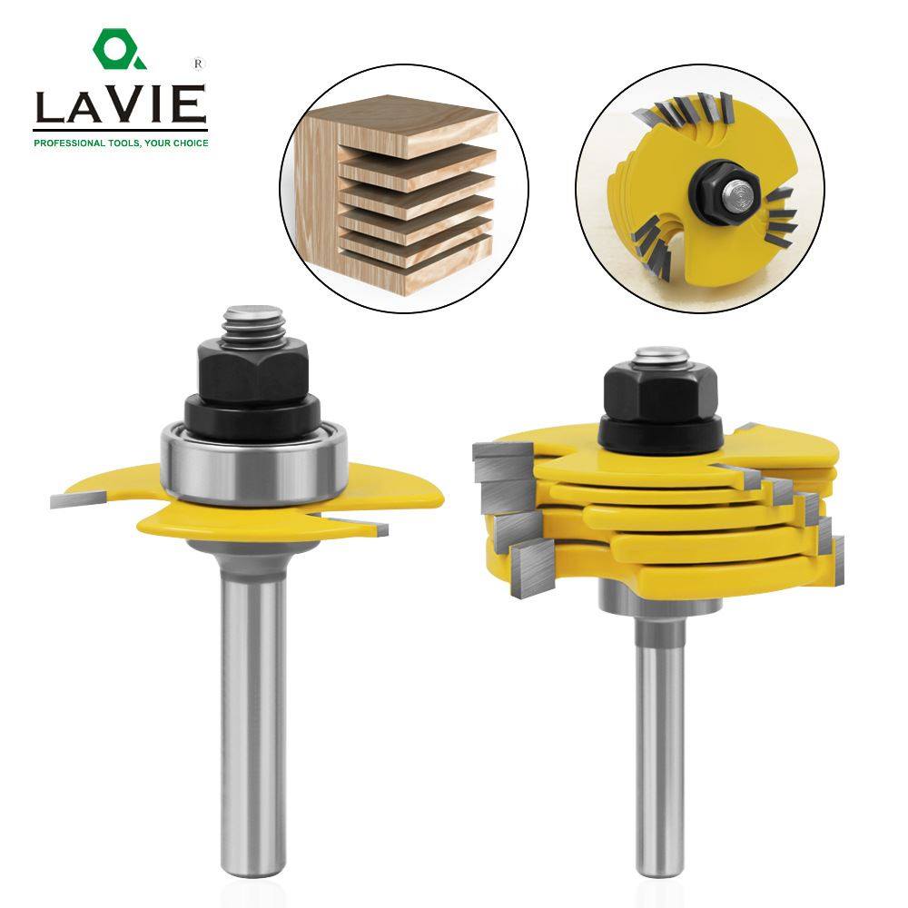 2支装可调可拆装槽口t型刀换刀片组合多片镂刀分体三齿t型刀