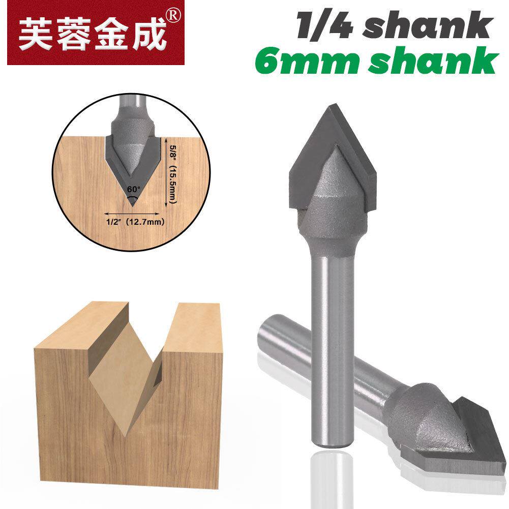 60度v型斜尖刀开槽刀 木工铣刀修边雕刻机60度v型槽v型斜尖刀