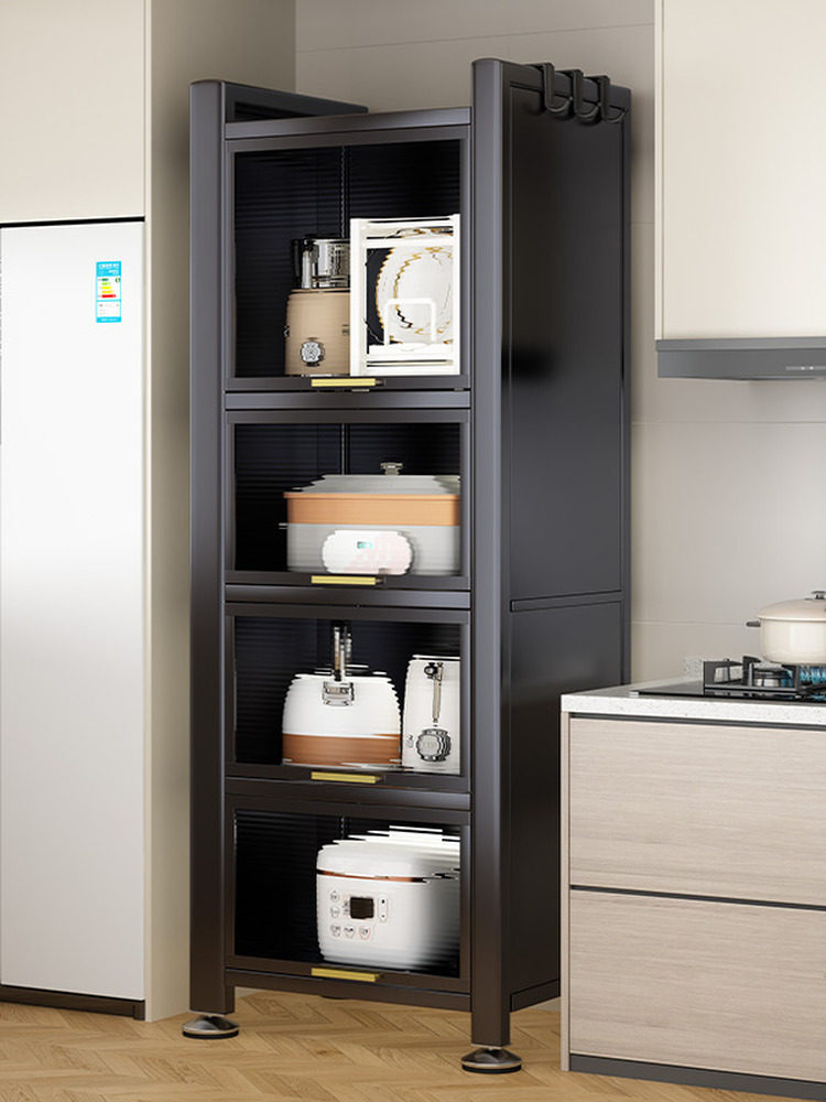 厨房夹缝置物架靠墙一体收纳柜多功能落地多层锅架带门碗柜餐边柜,厨房/烹饪用具,厨房置物架/置物柜/角架,淘宝优惠券,粉丝福利购,淘宝优惠卷