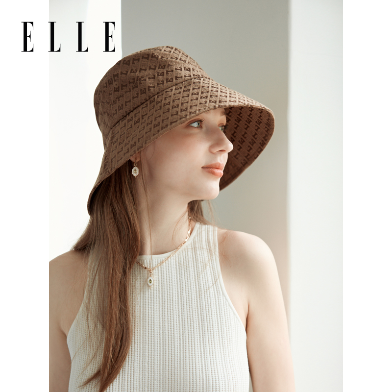 ELLE渔夫帽女士遮阳帽防晒