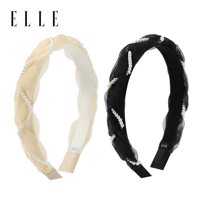 ELLE发箍女款时尚新款高颅顶高级感头饰压发仿珍珠发饰送礼礼盒装