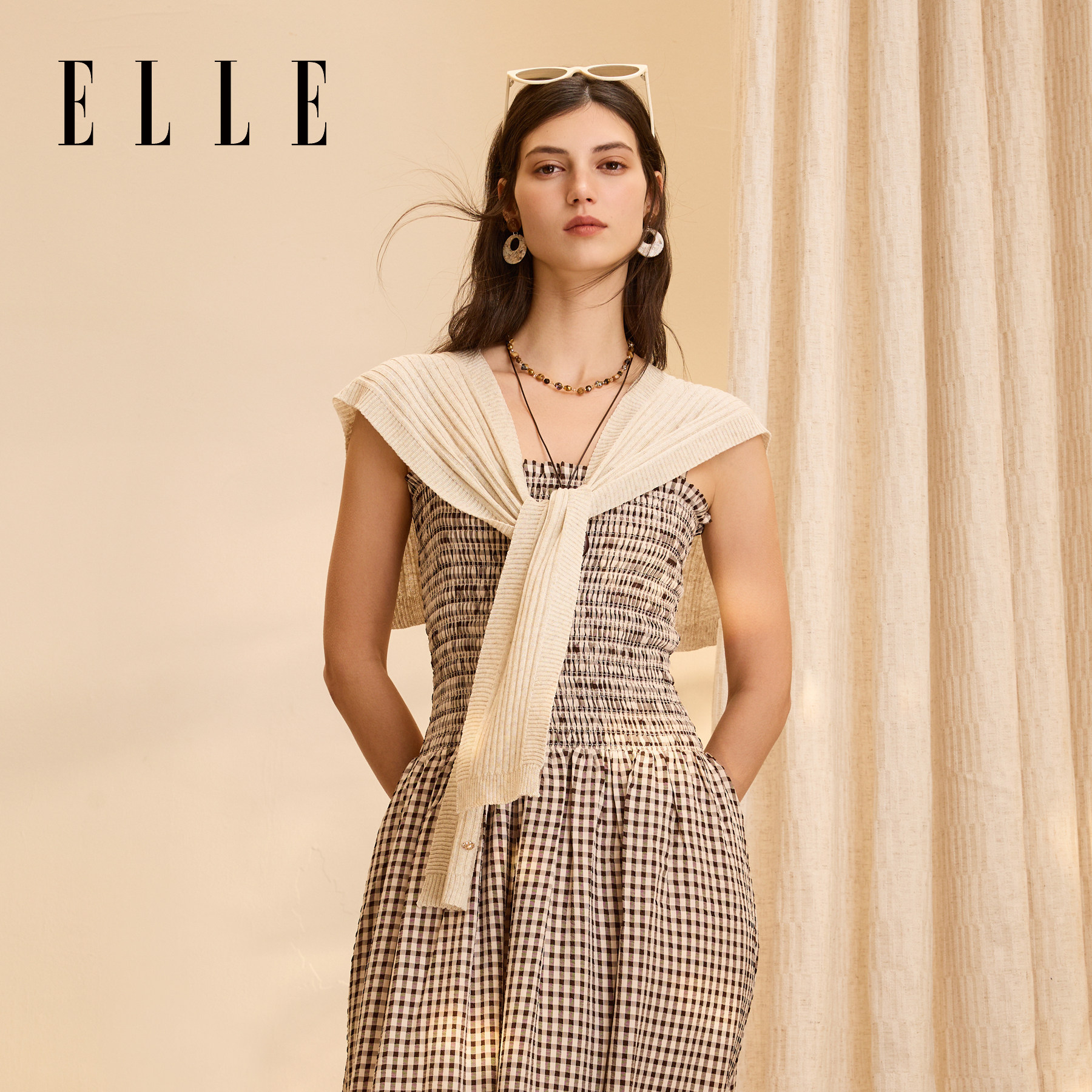ELLE针织薄款披肩女士护颈图片