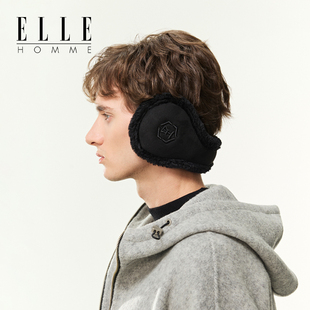 户外保暖护耳耳捂子后戴式 秋冬季 骑车冬天 HOMME毛绒耳罩男士 ELLE