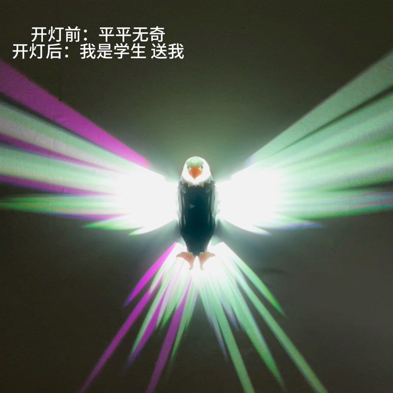 抖音同款3d老鹰投影灯动物投影灯磁吸壁挂小夜灯卧室墙灯创意个性
