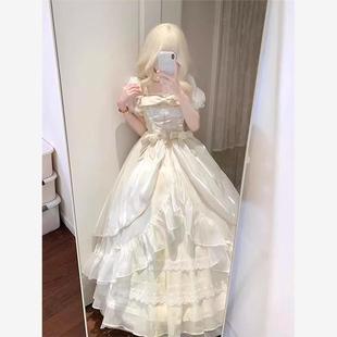 生成色成人礼服大花嫁lolita连衣裙op洛丽塔在逃蓬蓬拖尾公主裙
