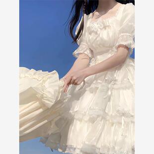 在逃公主花裙lolita洛丽塔连衣裙夏op吊带jsk生日花嫁三段式可爱