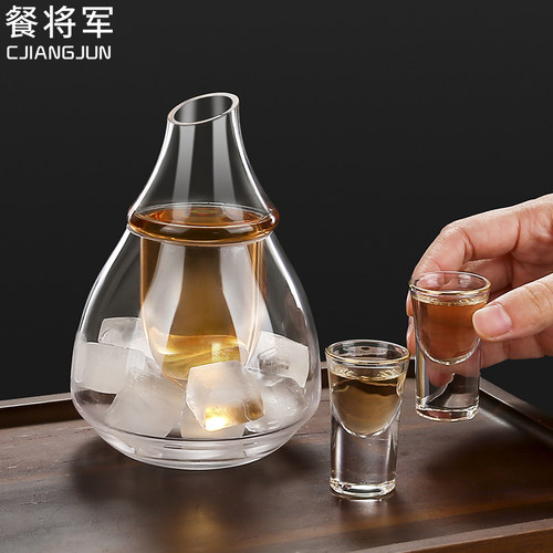 餐将军温酒器暖酒壶轻奢酒杯套装