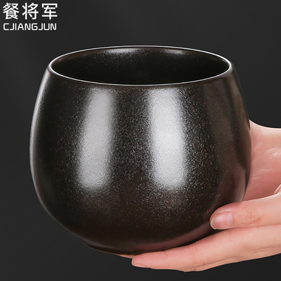 粗陶茶洗缸洗茶具盆家用陶瓷建水茶水盂大号茶渣缸废水桶茶杯笔洗
