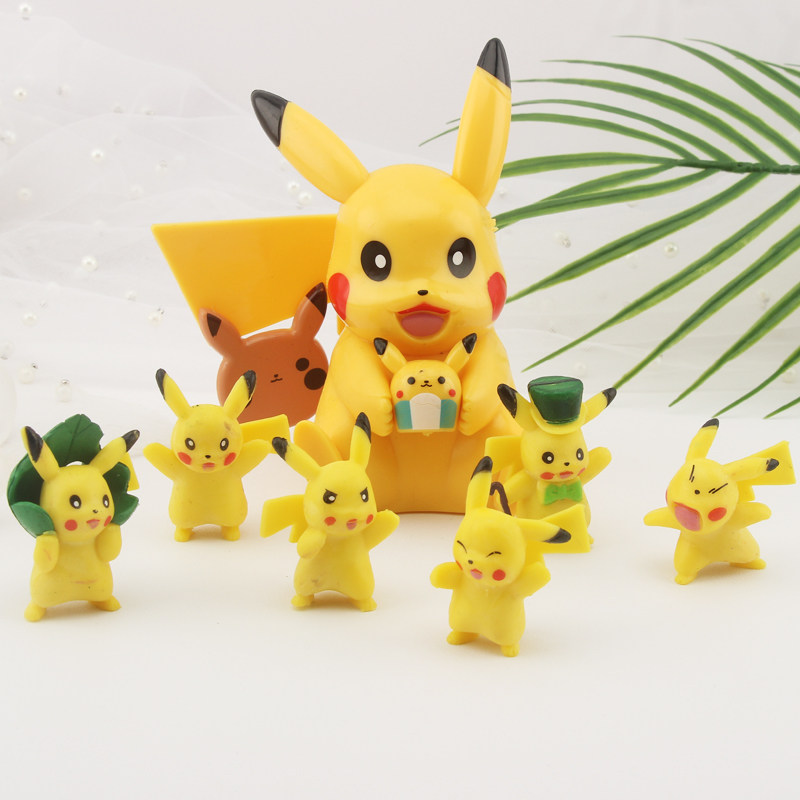 卡通网红黄色闪电精灵系列蛋糕装饰摆件精灵球儿童生日派对装饰