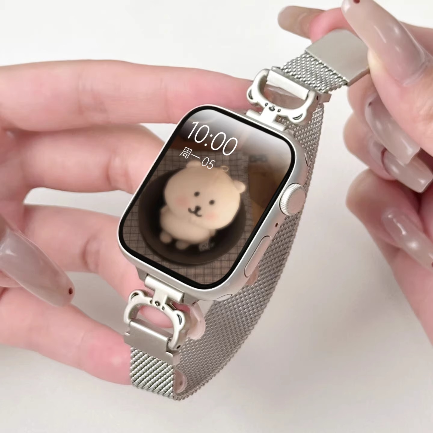 适用苹果手表表带金属applewatch