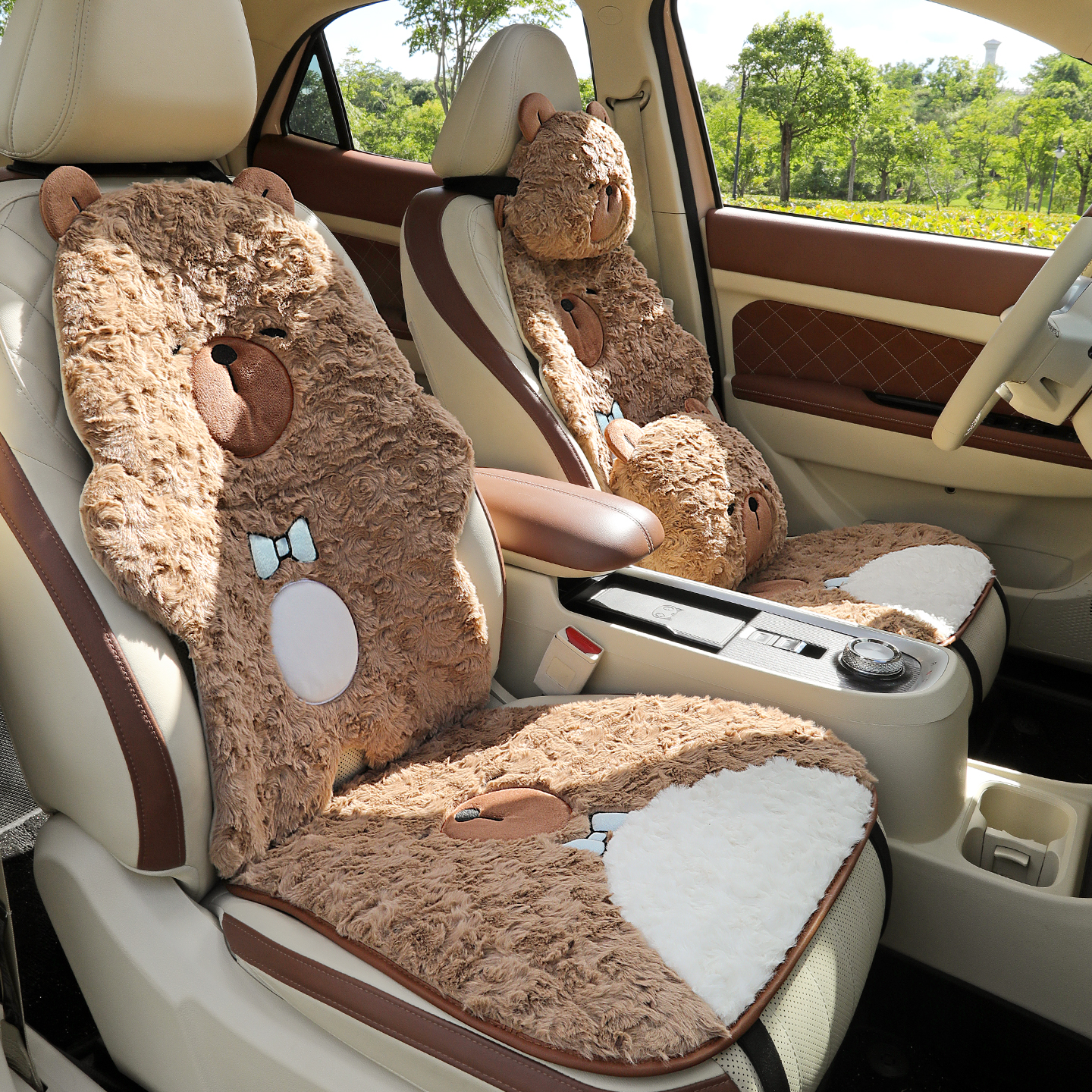 汽车坐垫可爱保温坐垫毛绒座椅套