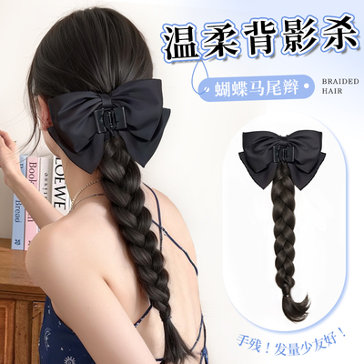 假发辫子女款蝴蝶结麻花辫仿真发