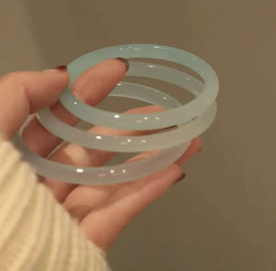 天然玉髓美人条手镯女小众