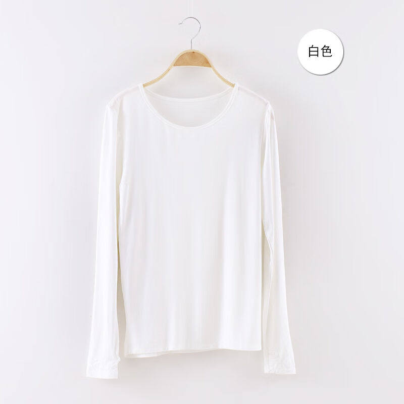 套指长袖现代舞服装宽松舞蹈练功服女上衣瑜珈集训服演出服白色S